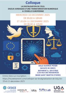 Affiche du colloque Digitalisation dans l'ELSJ