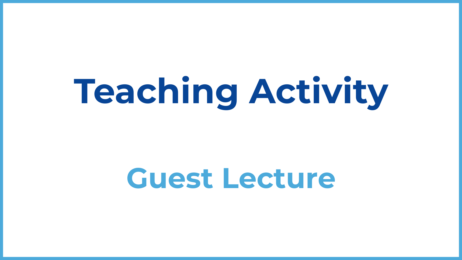 Cover for teaching activity