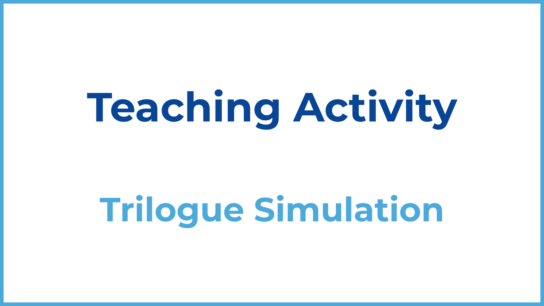 Thumbnail cover trilogue simulation