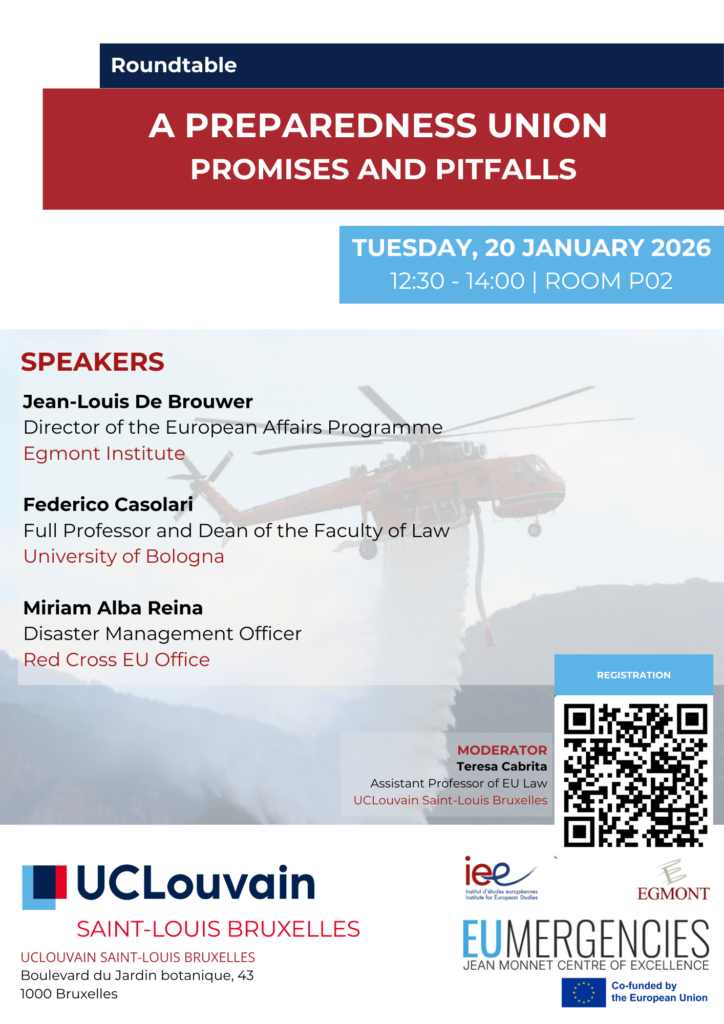 Poster for the roundtable about preparedness union